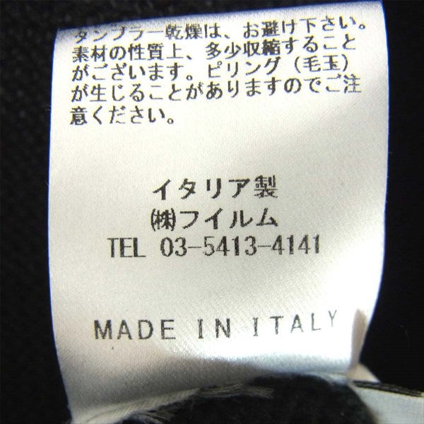 セッテフィーリ カシミア ショールカラー ガウン カーディガン ブラック系 52/L【中古】