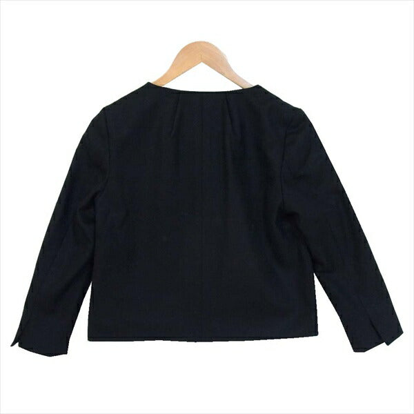 IENA イエナ タック入り ノーカラージャケット ノートカラー レディース ジャケット 黒系 表記無し【美品】【中古】