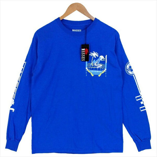 マシス T-Shirt L/S W プリント ロングスリーブカットソー 長袖 コットン カットソー ROYAL M【中古】