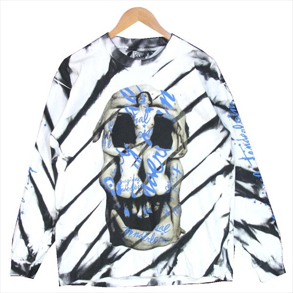 TENDERLOIN テンダーロイン TEE L/S ACID S プリント 長袖カットソー USA製 カットソー 白×黒系 L【中古】