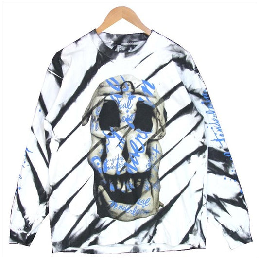 TENDERLOIN テンダーロイン TEE L/S ACID S プリント 長袖カットソー USA製 カットソー 白×黒系 L【中古】