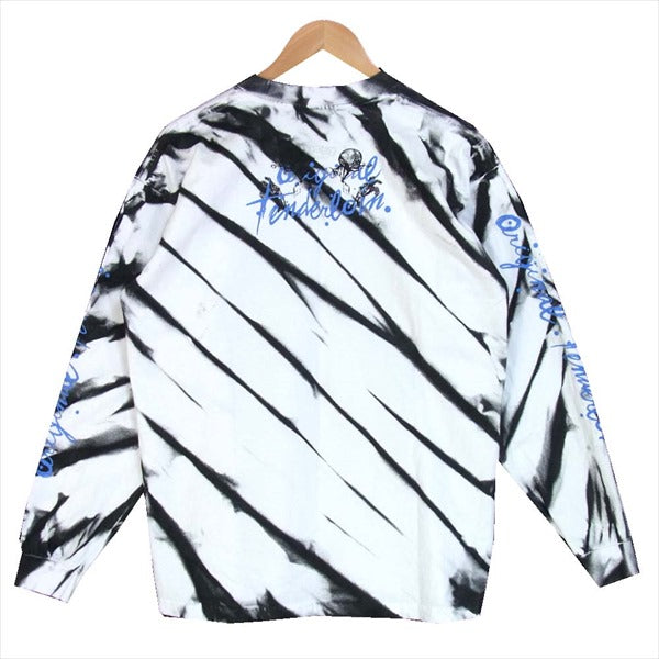 TENDERLOIN テンダーロイン TEE L/S ACID S プリント 長袖カットソー USA製 カットソー 白×黒系 L【中古】