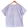 PORTER CLASSIC ポータークラシック BASQUE STRIPE SHIRT バスク ストライプ 半袖シャツ 白×青 白×青 S【中古】