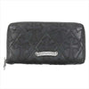 CHROME HEARTS クロムハーツ（原本無） REC F ZIP キルティング セメタリークロス ラウンドファスナー ジップ レザー ウォレット 財布 ブラック系【中古】