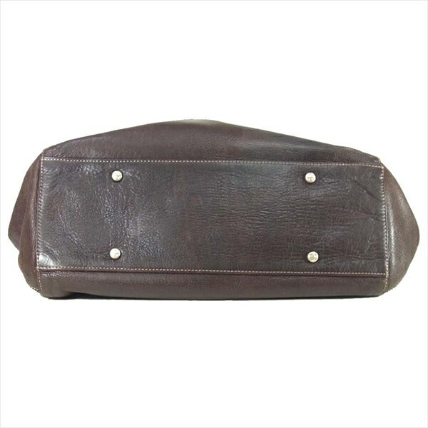 aniary アニアリ LEATHER TOTE BAG レザー 無地 ビジネス トート バッグ ブラウン系 ブラウン系【中古】