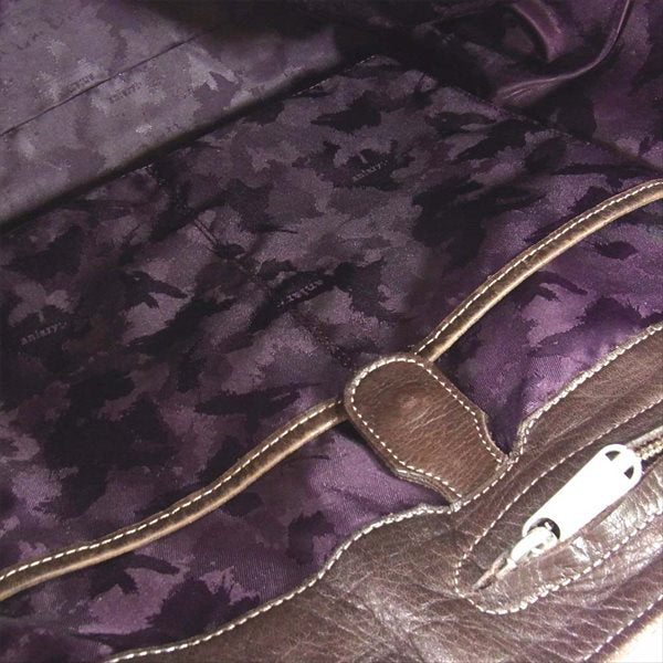 aniary アニアリ LEATHER TOTE BAG レザー 無地 ビジネス トート バッグ ブラウン系 ブラウン系【中古】