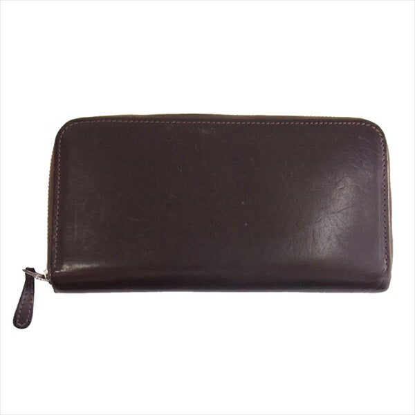 WHITE HOUSE COX ホワイトハウスコックス S2622 ZIP ROUND PURSE ブライドルレザー ラウンドジップ ロングウォレット 長財布 財布 ブラウン系  ブラウン系【中古】