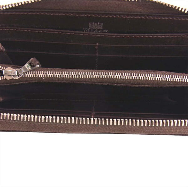 WHITE HOUSE COX ホワイトハウスコックス S2622 ZIP ROUND PURSE ブライドルレザー ラウンドジップ ロングウォレット 長財布 財布 ブラウン系  ブラウン系【中古】