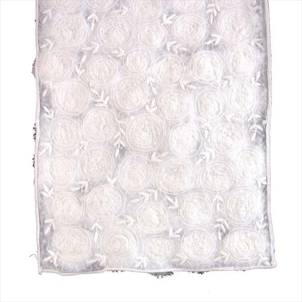 RALPH LAUREN ラルフローレン CHIFFON SWIRL FLOWER SCAR コレクション シルク ストール レディース ストール 白系  白系【新古品】【未使用】【中古】