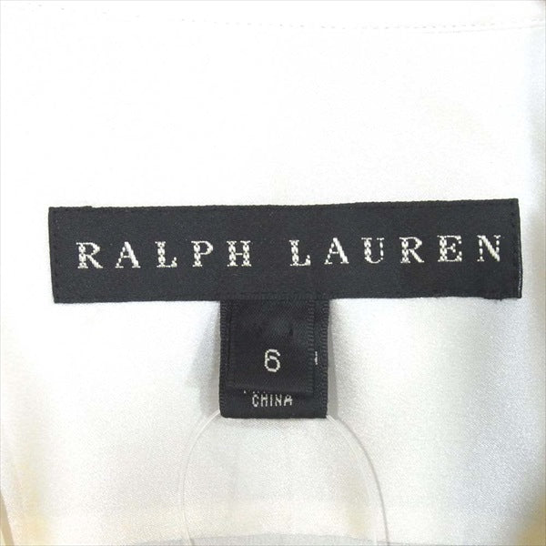 RALPH LAUREN ラルフローレン 1S2020-6 光沢 シャツ レディース 長袖シャツ オフホワイト系 6 オフホワイト系 6【極上美品】【中古】