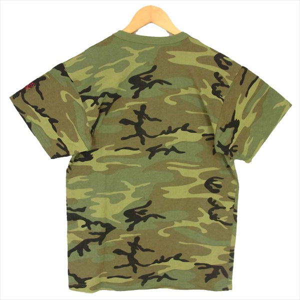 エフアールティー GOD BROS AMERICA CAMO T-SHIRT ゴッド ブロス アメリカ カモ 半袖 Tシャツ カーキ(オリーブグリーン)系 M【新古品】【未使用】【中古】