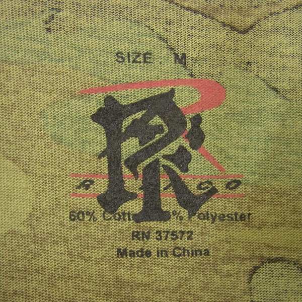 エフアールティー GOD BROS AMERICA CAMO T-SHIRT ゴッド ブロス アメリカ カモ 半袖 Tシャツ カーキ(オリーブグリーン)系 M【新古品】【未使用】【中古】