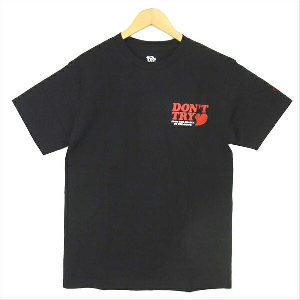 エフアールティー ANSWER SS TEE アンサー 半袖 プリント Tシャツ ブラック系 ブラック系 M【新古品】【未使用】【中古】