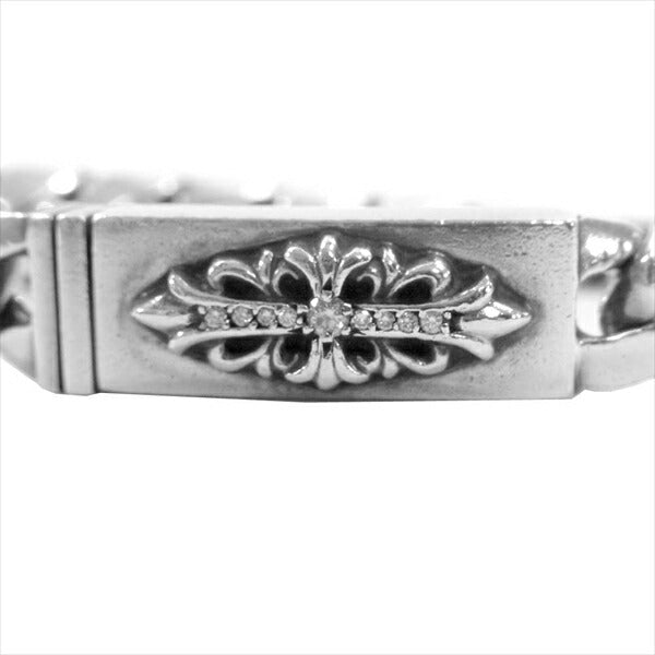 CHROME HEARTS クロムハーツ（原本有） 国内正規店原本付属 CHROME HEARTS ID BBY FLRL CRS ベイビー ID パヴェダイヤ フローラルクロス ブレスレット シルバー【中古】