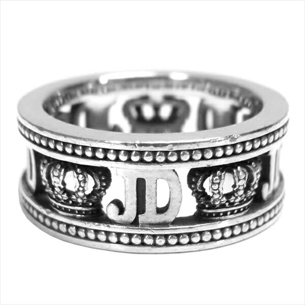 Justin Davis ジャスティンデイビス SRJ755 Fame Ring フェイム クラウン ロゴ リング シルバー 6号程度【中古】