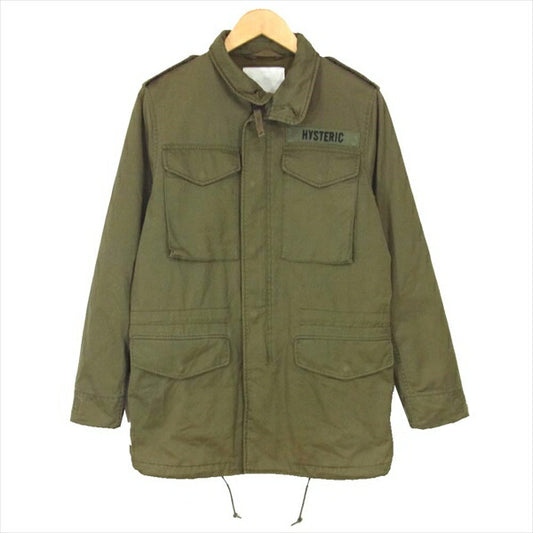 HYSTERIC GLAMOUR ヒステリックグラマー 0263AB16 バック刺繍 M-65 ミリタリー コート ジャケット カーキ(オリーブグリーン)系 カーキ(オリーブグリーン)系 S【中古】