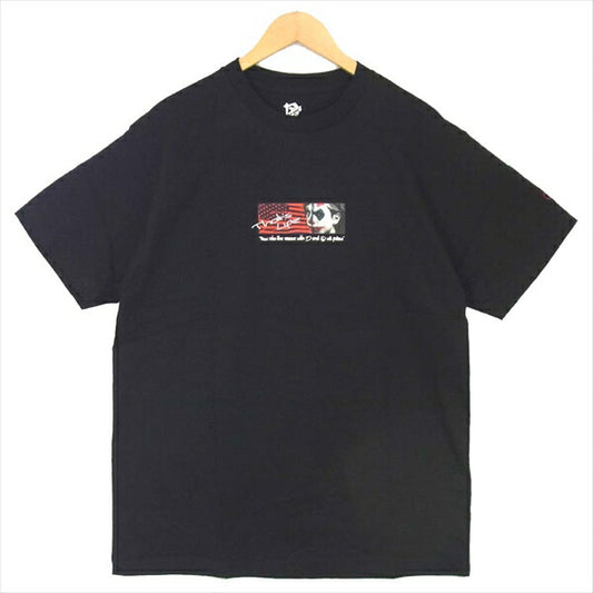 エフアールティー 半袖 プリント Tシャツ ブラック系 ブラック系 L【新古品】【未使用】【中古】