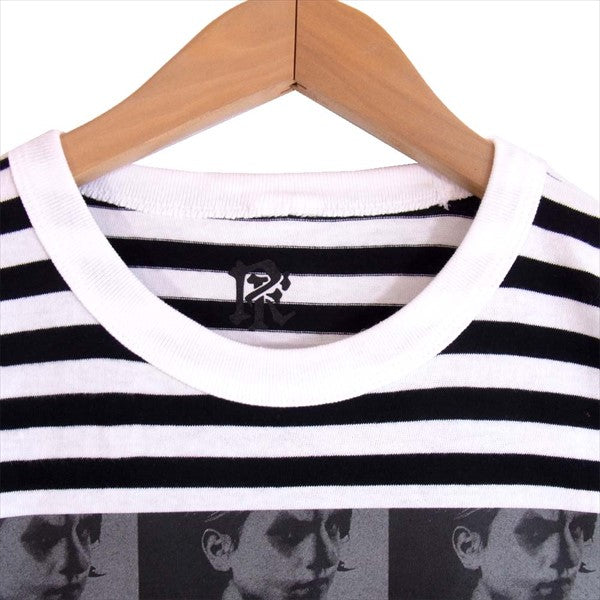 エフアールティー 半袖 プリント ボーダー Tシャツ 黒×白 黒×白 L【新古品】【未使用】【中古】