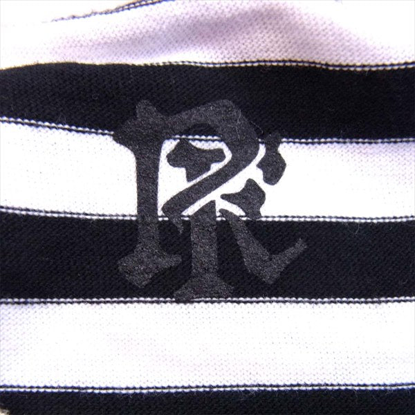 エフアールティー 半袖 プリント ボーダー Tシャツ 黒×白 黒×白 L【新古品】【未使用】【中古】