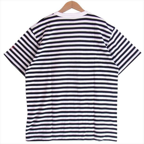 エフアールティー 半袖 プリント ボーダー Tシャツ 黒×白 黒×白 L【新古品】【未使用】【中古】