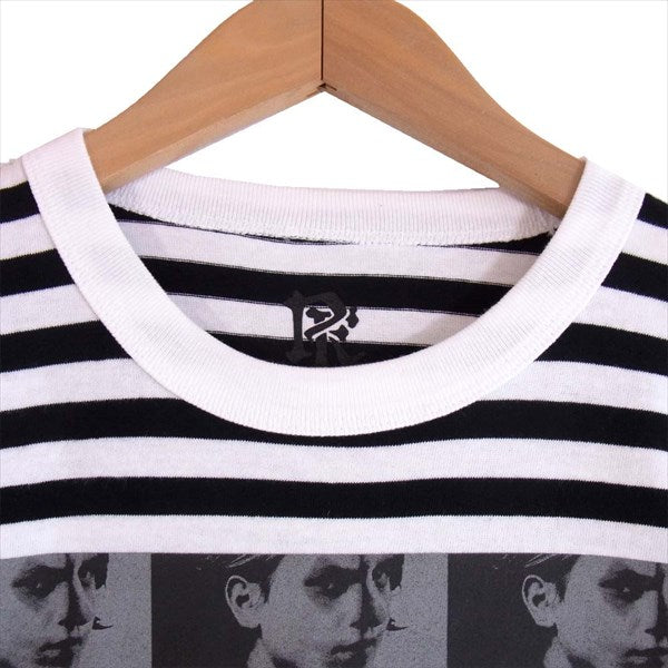 エフアールティー 半袖 プリント ボーダー Tシャツ 黒×白 黒×白 L【新古品】【未使用】【中古】