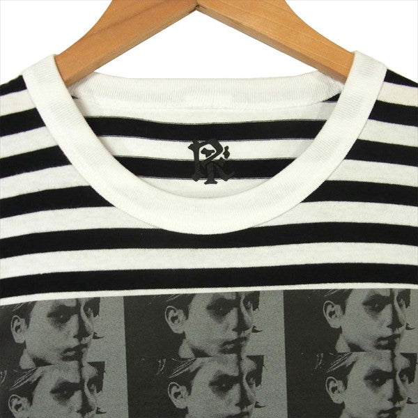 エフアールティー グラフィック プリント 半袖 Tシャツ 白 × 黒 ボーダー  白 × 黒 ボーダー M【新古品】【未使用】【中古】