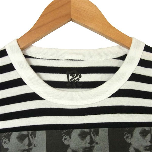 エフアールティー グラフィック プリント 半袖 Tシャツ 白 × 黒 ボーダー 白 × 黒 ボーダー M【新古品】【未使用】【中古】