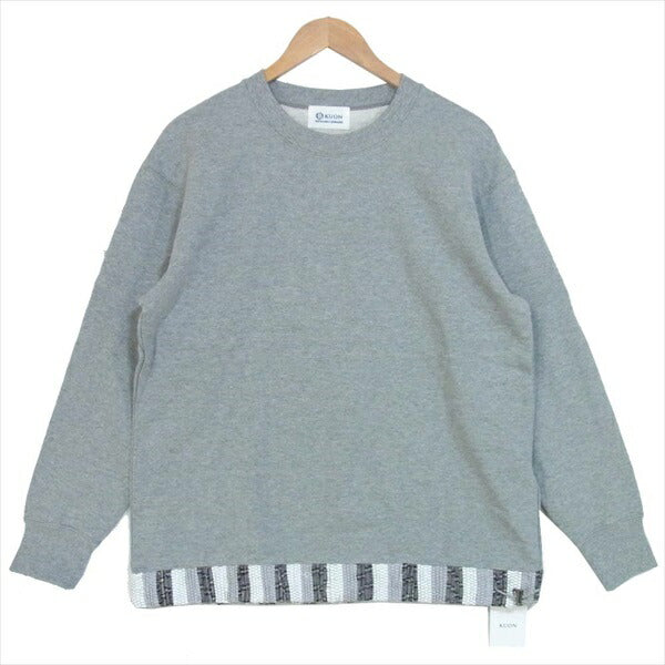 クオン 20SS 2001-CS07 裂き織り プルオーバースウェット 日本製 スウェット A S A S【新古品】【未使用】【中古】