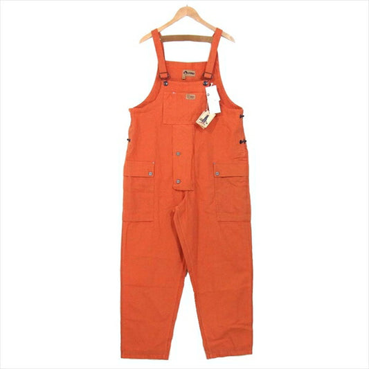 Nigel Cabourn ナイジェルケーボン × LYBRO ライブロ NAVAL DUNGAREE MIX オーバーオール VINTAGE ORANGE 50【新古品】【未使用】【中古】