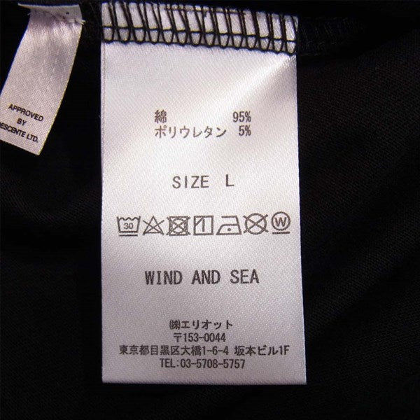 ウィンダンシー × アリーナ ARENA WDSARNA-03 WDS ARENA AND SEA T-SHIRTS Tシャツ 黒系 黒系 L【極上美品】【中古】