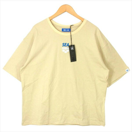 ウィンダンシー × アリーナ ARENA WDSARNA-03 WDS プリント Tシャツ ベージュ系 ベージュ系 L【中古】