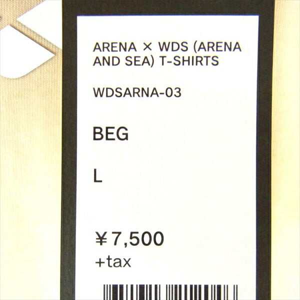 ウィンダンシー × アリーナ ARENA WDSARNA-03 WDS プリント Tシャツ ベージュ系 ベージュ系 L【中古】