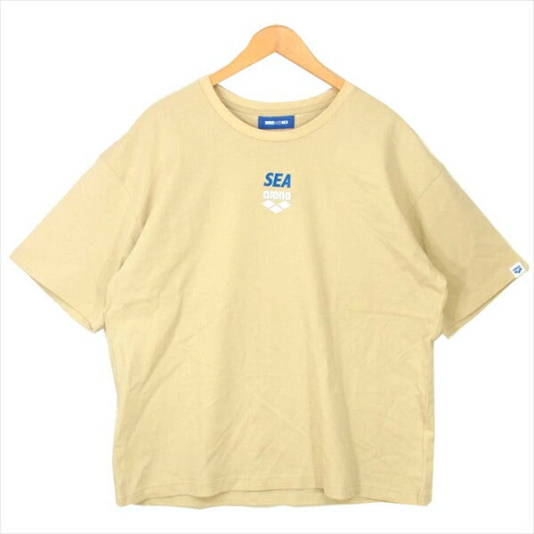 ウィンダンシー × アリーナ ARENA WDSARNA-03 WDS プリント Tシャツ ベージュ系 ベージュ系 M【極上美品】【中古】