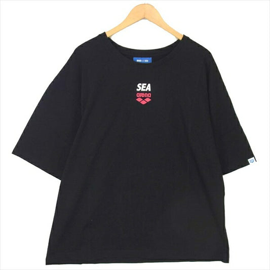 ウィンダンシー × アリーナ ARENA WDSARNA-03 WDS プリント Tシャツ 黒系 黒系 XL【極上美品】【中古】
