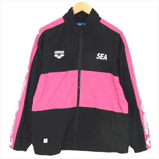 ウィンダンシー × アリーナ ARENA WDSARNA-01 WDS NYLON TRACK JACKET ナイロンジャケット 黒系 黒系 M【極上美品】【中古】