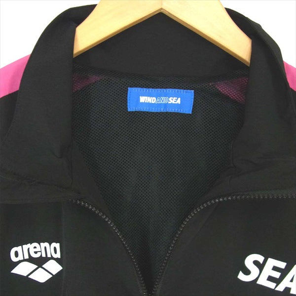 ウィンダンシー × アリーナ ARENA WDSARNA-01 WDS NYLON TRACK JACKET ナイロンジャケット 黒系 黒系 M【極上美品】【中古】