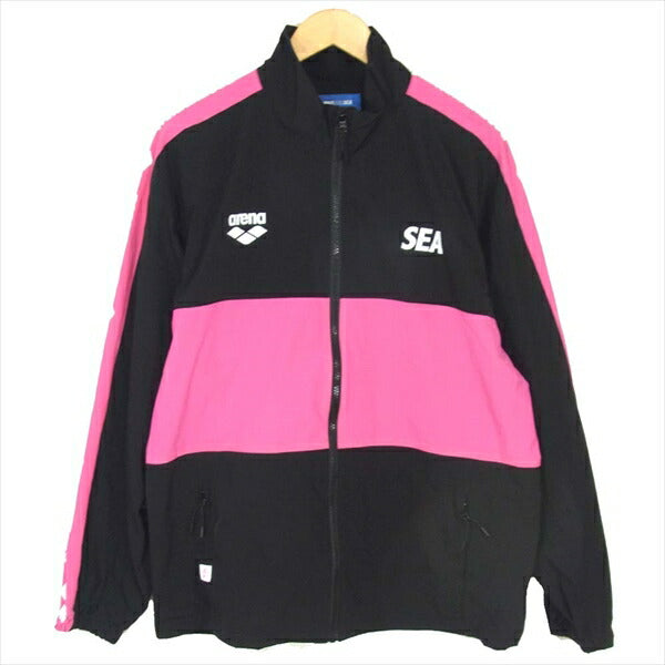 ウィンダンシー × アリーナ ARENA WDSARNA-01 WDS NYLON TRACK JACKET ナイロンジャケット 黒系 L【極上美品】【中古】