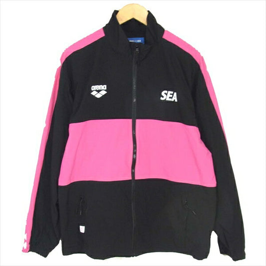 ウィンダンシー × アリーナ ARENA WDSARNA-01 WDS NYLON TRACK JACKET ナイロンジャケット 黒系 L【極上美品】【中古】