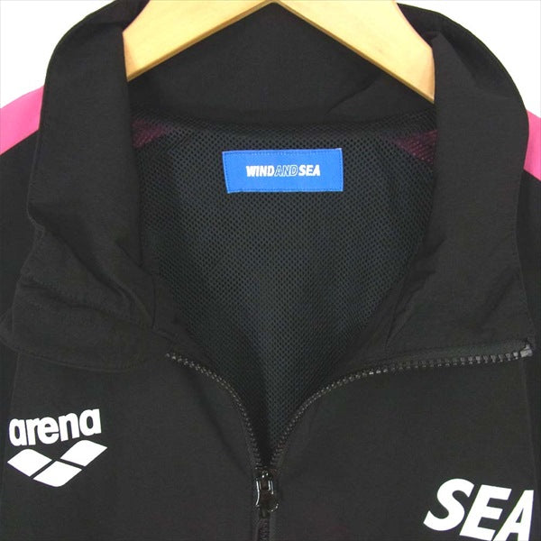 ウィンダンシー × アリーナ ARENA WDSARNA-01 WDS NYLON TRACK JACKET ナイロンジャケット 黒系 L【極上美品】【中古】