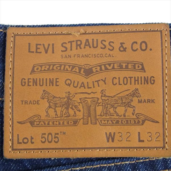 Levi's リーバイス 00505 1770 USA製 505 セルビッジ デニム パンツ インディゴブルー系 W32【新古品】【未使用】【中古】