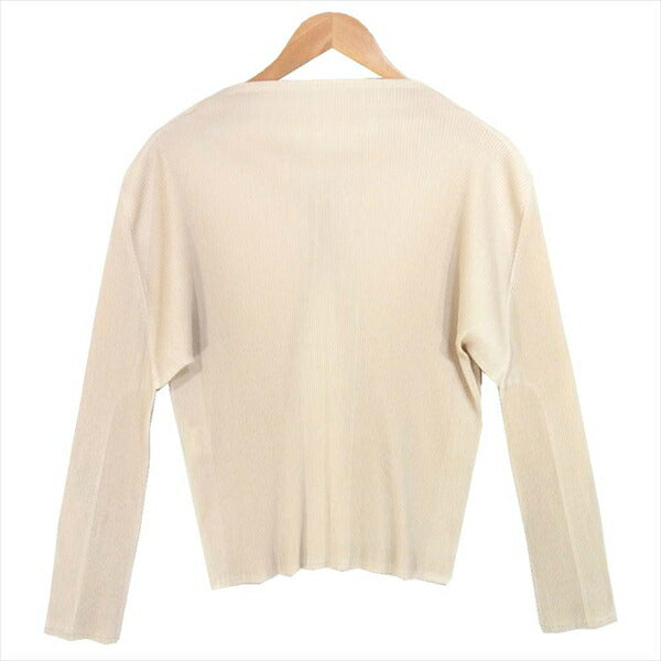 PLEATS PLEASE プリーツプリーズ PP03-F0783 ガンジーネック レディース カーディガン ベージュ系 ベージュ系 3【美品】【中古】