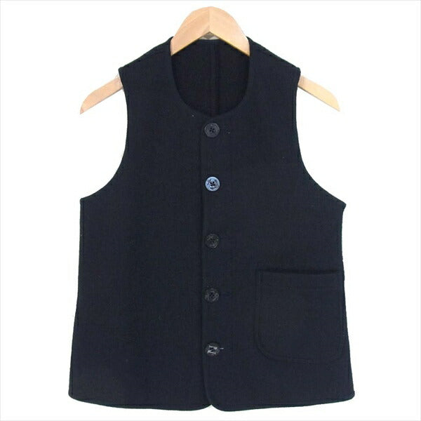 ネイバルリサーチ NR-076 Piping Vest パイピングベスト 日本製 ベスト ジレ ブラック系 ブラック系 S【中古】