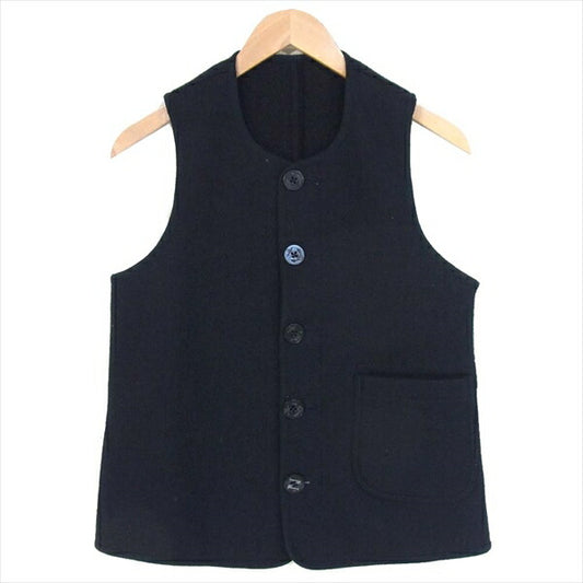 ネイバルリサーチ NR-076 Piping Vest パイピングベスト 日本製 ベスト ジレ ブラック系 ブラック系 S【中古】