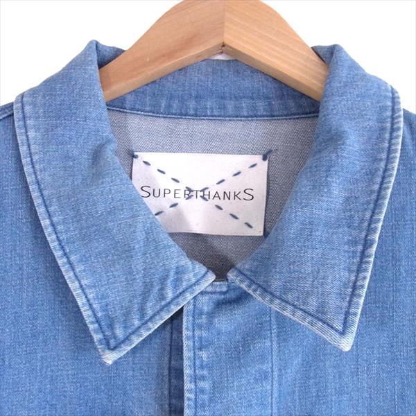 SUPERTHANKS スーパーサンクス メンズ 無地 デニム ジャケット インディゴブルー系 インディゴブルー系 M【中古】
