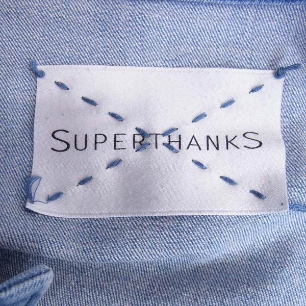 SUPERTHANKS スーパーサンクス メンズ 無地 デニム ジャケット インディゴブルー系 インディゴブルー系 M【中古】