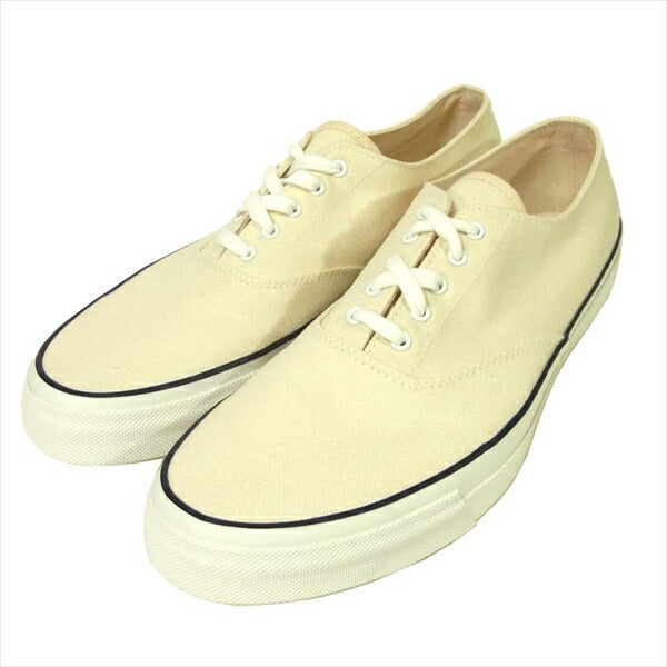 アナトミカ  540-501-0105 WAKOUWA DECK SHOES LOW WHITE SOLE レース デッキ シューズ オフホワイト系 27.5cm【新古品】【未使用】【中古】