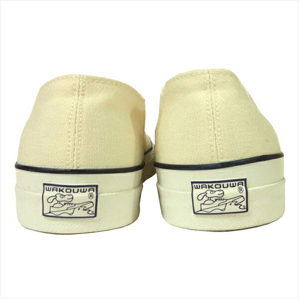 アナトミカ  540-501-0105 WAKOUWA DECK SHOES LOW WHITE SOLE レース デッキ シューズ オフホワイト系 27.5cm【新古品】【未使用】【中古】