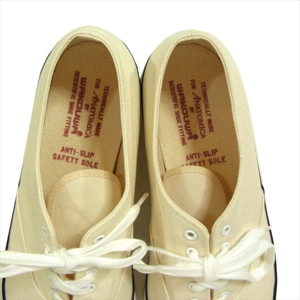 アナトミカ  540-501-0105 WAKOUWA DECK SHOES LOW WHITE SOLE レース デッキ シューズ オフホワイト系 27.5cm【新古品】【未使用】【中古】