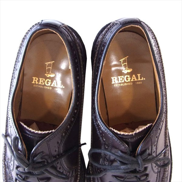 REGAL リーガル 6760 メンズ ウイングチップ ビジネスシューズ ブラウン系 ブラウン系 24EE【中古】
