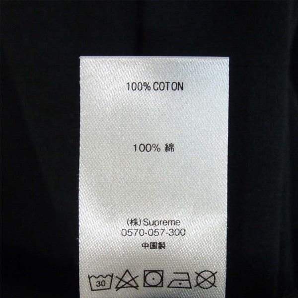 Supreme シュプリーム 19SS Tech L/S Tee テック 長袖Ｔシャツ コットン ロゴ Tシャツ ブラック系 ブラック系 M【中古】